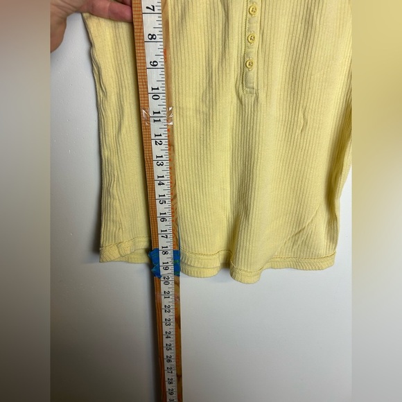 Y2K Cherokee Crop Butter Yellow Embellished Short Sleeve Top Size L Babydoll - Picture 5 of 11